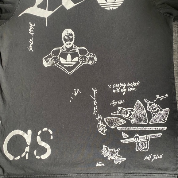 Adidas Men's Originals Off Placement Sketchbook Graphic Tee - Picture 7 of 11